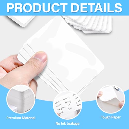 150 Stück Blanko Papier Karten 9 x 5.2cm, Kraftpapier Visitenkarten zum Selbstgestalten, Nachricht Karten DIY, Postkarten für Danksagungs Vokabeln Lernen