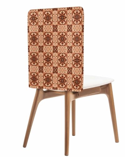 Gorgeous Four-Way Continuous Chair Back Covers Set of 6 Orange