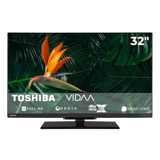 Toshiba Fernseher 32 Zoll Smart TV VIDAA Full HD Fernseher HDR Smart TV mit Triple-Tuner, LED TV 32LV3F63DAZ (2026)
