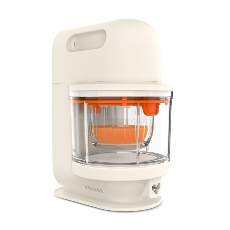 NENO Oro Robot de Cocina Infantil 4 en 1 - Cocción, Licuado, Mantenimiento de la temperatura, Triturado, Robot Cocina Bebe para Comida Casera o Tarros Potitos Bebe, Batidora de Vaso para Niños