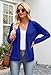 Open Front Cardigan for Women Long Sleeve Classic Draped Cardigans Casual Fall Sweaters (S, Blue)