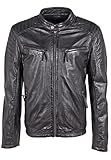 Gipsy Herren Chester Legv Lederjacke, Schwarz, M