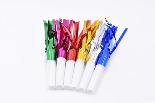 Noise Maker,Metallic Fringed Blowouts Whistles,Party Blowers Whistles,for Birthday Party Favors, New Years Party - Thumbnail 3