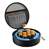 ProCase 10 Slots Insulin Vial Cooler Travel Case with Ice Brick, Hard Peptide Storage Carrying Holder for Short Standard 10ml U-100 Vials Bottles, Diabetic Supplies Kits Cooling Organizer Container