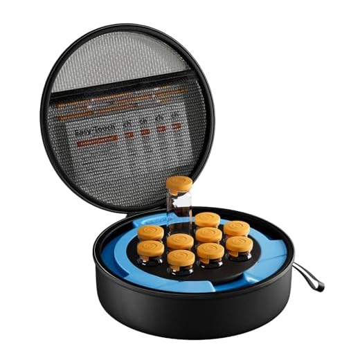 ProCase 10 Slots Insulin Vial Cooler Travel Case with Ice Brick, Hard Peptide Storage Carrying Holder for Short Standard 10ml U-100 Vials Bottles, Diabetic Supplies Kits Cooling Organizer Container