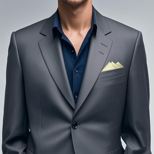 Image of Men's Pocket Square, Solid Color Boys Handkerchiefs for Men Wedding Party