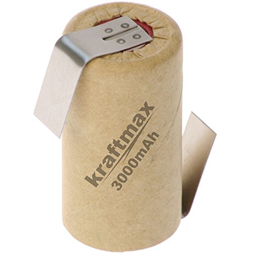 10 x Kraftmax SUB-C ogniwo akumulatorowe - 3000 mAh / 1,2 V / NIMH - wysokowydajne ogniwo markowe z flagą lutowniczą w kształcie litery Z o jakości przemysłowej