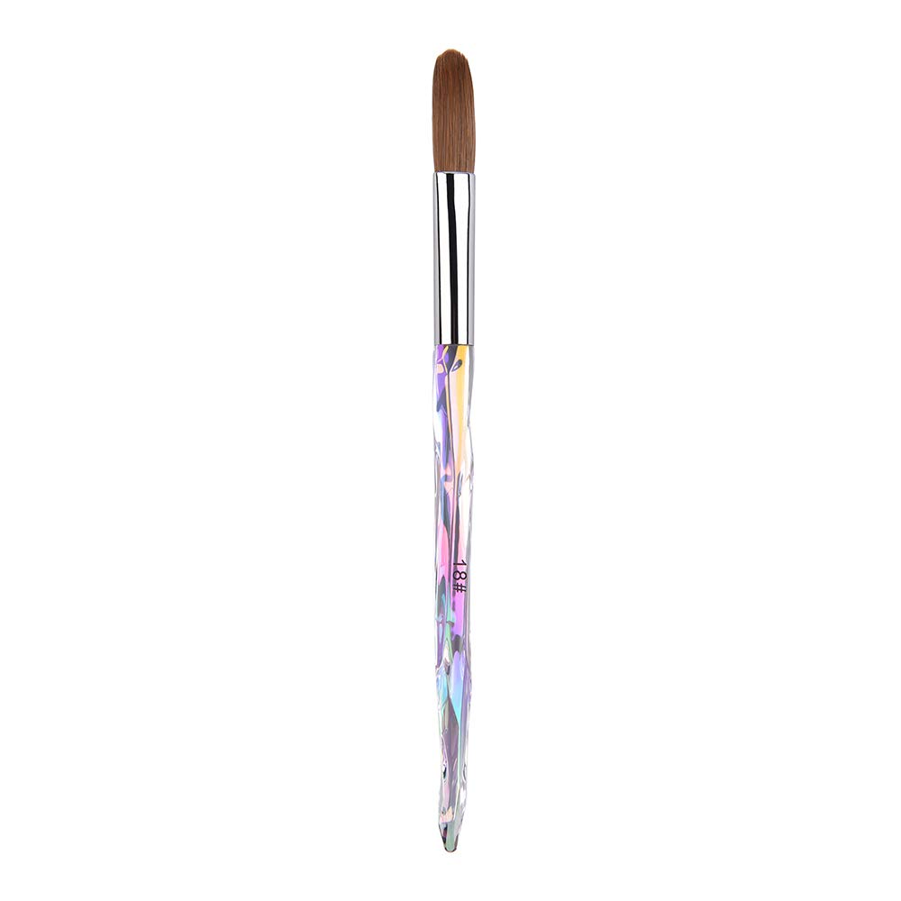 Rolabling Nail Art Brush Acrylic Brush Nail Pen with Symphony Diamond Handle Manicure Design Nail Art Tool(18#)