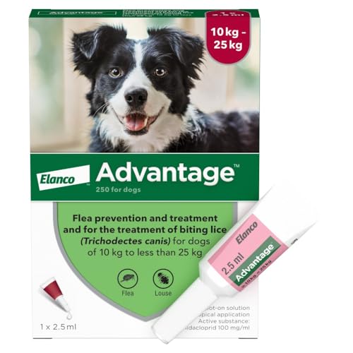 Advantage 250 Flea Spot On Treatment For Dogs 1 Pipette 2.5ml 10-25kg