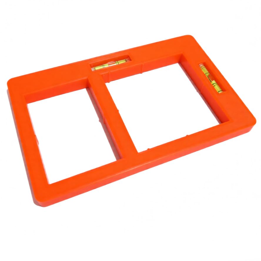 Electrical Socket Back Box Template Level | 1 & 2 Gang | Marking | Compact (Orange)