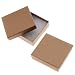 Beadaholique Kraft Brown Square Cardboard Jewelry Boxes 3.5 x 3.5 x 1 Inches (100)