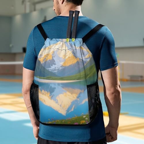 Mochila de gimnasio con estampado de paisajes nevados para conectar con la naturaleza 7