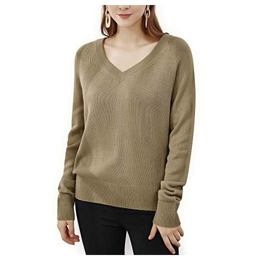 Woolen Bloom stickad pullover v-ringad dam stickad pulli sömlös pullover lätt långärmad tröja sweatshirt Oversize pullover Pulli fin topp för kvinnor flickor