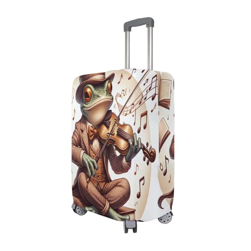 Joisal Frog Playing Violin Luggage Covers for Suitcase Fit 18-32 Inch Luggage Identifiers for Suitcases Unique3