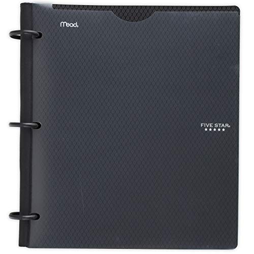 Five Star Flex NoteBinder, 1 Inch Binder, Customizable, Notebook and Binder All-in-One, Black (29326AA2)