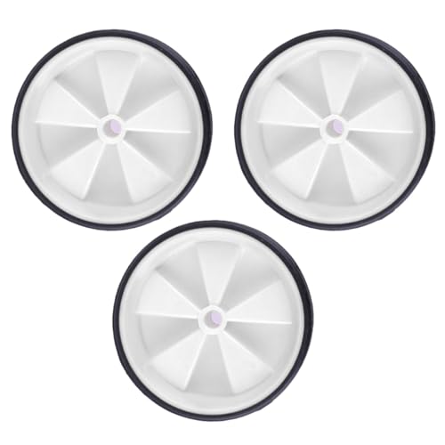 Ruedas de entrenamiento INOOMP para bicicleta, 3 pares universales de ruedas estabilizadoras auxiliares blancas de goma miniatura 1