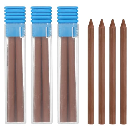 Mines de crayon de charpentier 5.6mm 2B PATIKIL marron pour traçage de chantier - 16 pièces