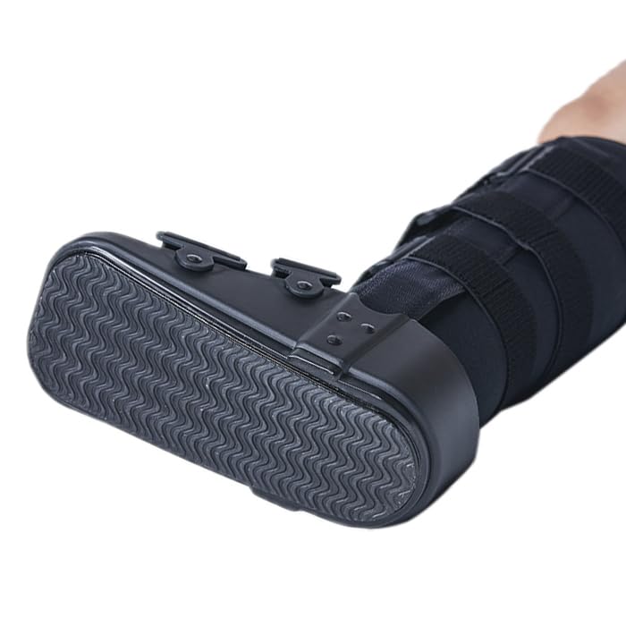 Bota Walker Larga Ortopédica, Inmovilizadora de Pierna, Tobillo y Pie para Fracturas de Tibia y Esguinces Graves, Correas Ajustables, Suela Basculante