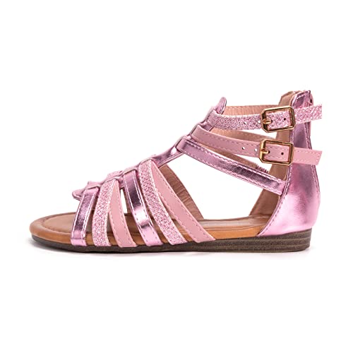 Image of FUNKYMONKEY Girls Gladiator Strap Sandals Flat Thong Cross Strappy Sandals