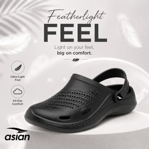 Image of ASIAN Men's AGC-11 Trendy Stylish Fashionable Clogs | Sandals with Lightweight Regular wear Casual Clogs with Ultra Soft & Flexibility Technology Clogs for Men's & Boy's