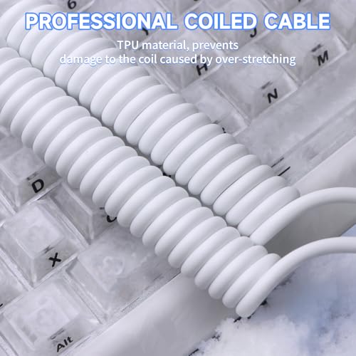 Cable de teclado USB-C mecánico para juegos con carga rápida 8K y luces 4