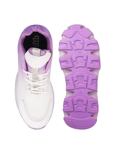 Image of The White Pole Trendy Stylish Lightweight Fabulous Sneaker Shoe Soft & Comfortable Lace-Up Shoes for Women & Girl's