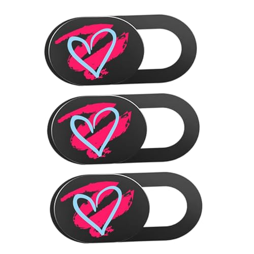 Accessori pc Copertura Adesiva per Laptop Slide 3 Pezzi a Forma di Cuore Proteggi La Tua Privacy