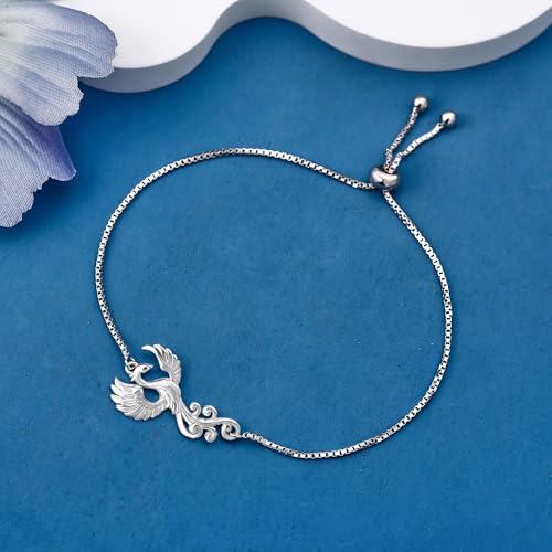 YAFEINI Phoenix Bracelet 925 Sterling Silver Bird Phoenix Charm Jewelry for Women2