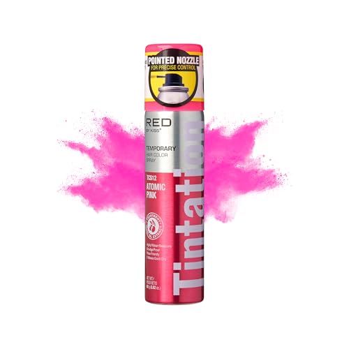 Spray Color Temporal para Cabello Red by Kiss 2.82oz