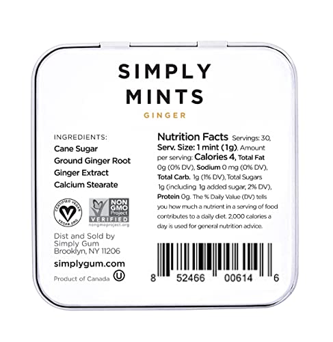 Simply Mints | Ginger Breath Mints | Pack Of Six | Made With Real Ginger #TOP1