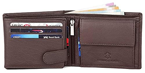 Image of WildHorn customised Gifts for Men | Personalized Leather Wallet for Mens -Name /Logo Printed on Wallet I Unique Gift Ideas for Men Boy Love Husband Employees Clients