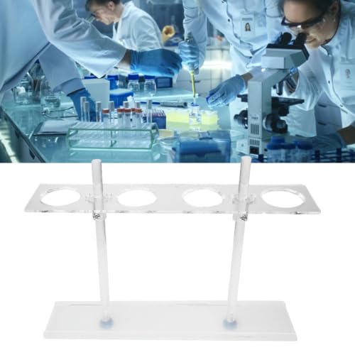 Soporte de embudo de 4 orificios regulable en metacrilato transparente para laboratorio 3