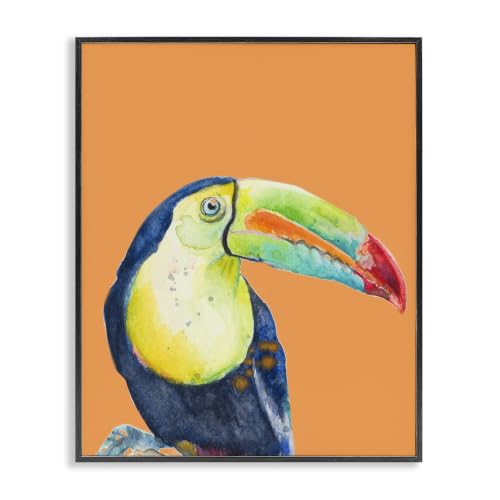 'Tropical Toucan Portrait Vivid Beak'| Framed Giclee Art