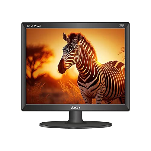 FOXIN FM 1750 Crystal SQ 17.5 inch LED Full HD Resolution – HDMI + VGA Port, True Pixel & Eco Friendly BIS Approved LED Computer Monitor with Wall mounting Option | 365 Days Warrant