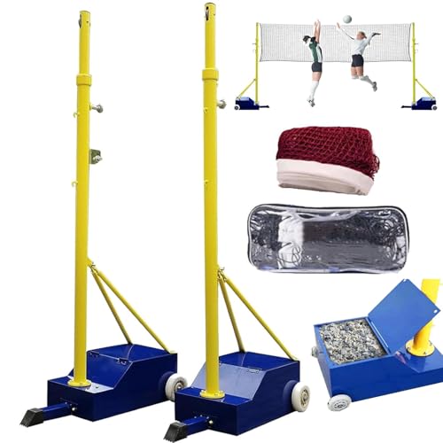 Red De Voleibol Portátil Para Exteriores, Paquete De Postes Y Redes De Bádminton/voleibol, Red De Entrenamiento Independiente Para Cancha Bádminton, Soporte De Red De Voleibol Con Postes