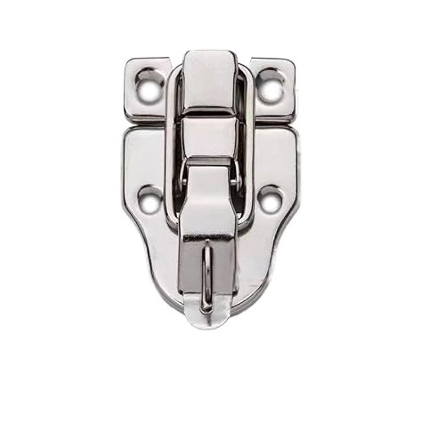 Dhetye E Tower Buckl Lock, For Tool Boxes Jewelry Duckbilled Hasp Latch Catch With Padlock Hol For Wooden Box Crafts(E)