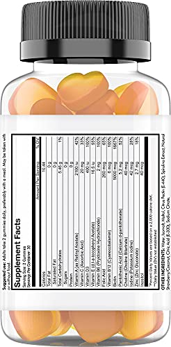 Codeage Hair Gummies, Biotin 5000 Mcg, Sugar Free Growth Gummy Vitamins A, C, B6, B12, D3, Zinc, Inositol Supplement, Women & Men, Pantothenic Folic Acid, Nails, Skin, Strawberry Coconut Flavor, 60 Ct #TOP6