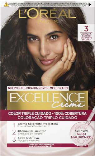 L´ORÉAL PARIS Excellence Creme Tinte Permanente - Tono 3 Castaño Oscuro