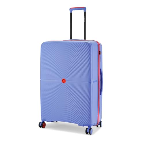Image of Nasher Miles Bali Hard-Sided Polypropylene Check-in Luggage 28 inch | 75cm | 8 Wheels Large Trolley Bag for Travel | Suitcase (Navy Blue)