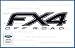 Ford F250 F350 F450 FX4 Off Road Decals Black Blackout Truck Stickers - FBLK (2012 - 2016) Super Duty (set of 2)