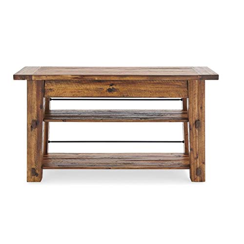 Alaterre Furniture Durango 54" L Industrial Wood Console Table with Two