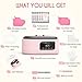 Wattne Paraffin Wax Machine for Hands & Feet – Paraffin Wax Warmer Moisturizing Kit with Auto-Timer & Precision Temperature Control, Paraffin Wax Bath for Arthritis, Dry Skin Care, Home Spa-Pink