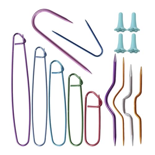 Agujas de cable para ganchillo, imperdibles de aluminio y herramientas de tejer calcetines