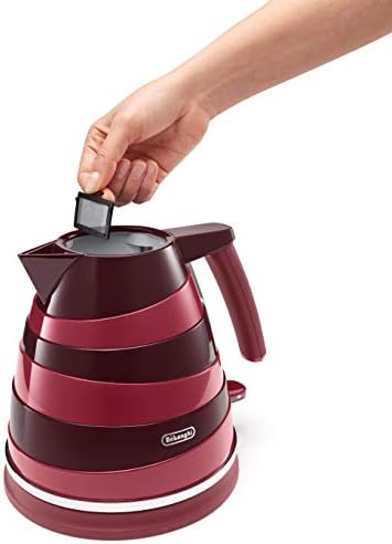 De'Longhi Avvolta Kettle, anti-scale filter, 1.7 Liters, 360° swivel base, KBAC3001.R, Red