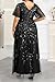 Plus Size Formal Dress Black Evening Ball Gown Gala Prom Long Elegant Wedding Guest Mother Sequin Dress with Sleeve 2025