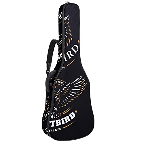 Housse de guitare en tissu Oxford imperméable avec logo hibou et bandoulière réglable - Les Beatles, Paul McCartney, John Lennon, RIngo Starr, George Harrison Housse de guitare en tissu Oxford imperméable avec logo hibou et bandoulière réglable