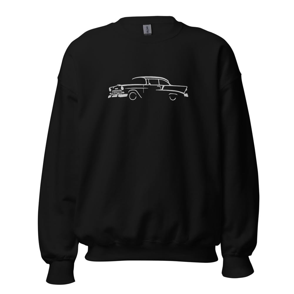 Bluza Bel Air 1955 American Antique Collector Właściciele Samochodów Entuzjaści Motoryzacja Chevy Crewneck