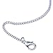 Outus 12 Pack Iron DIY Chain Necklaces Gift Silver Plated Necklace Chain with Lobster Clasp Link for Jewelry Making Supplies(20 Inch)