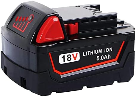 MANUFER M18 18V 5.0Ah Li-ion Replacement Battery for Milwuakee M18 Battery M18b 48-11-1850 48-11-1840 48-11-1815 48-11-1820 48-11-1852 48-11-1828 48-11-1822 for Milwaukee Battery