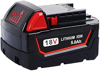 MANUFER M18 18V 5.0Ah Li-ion Replacement Battery for Milwuakee M18 Battery M18b 48-11-1850 48-11-1840 48-11-1815 48-11-1820 48-11-1852 48-11-1828 48-11-1822 for Milwaukee Battery